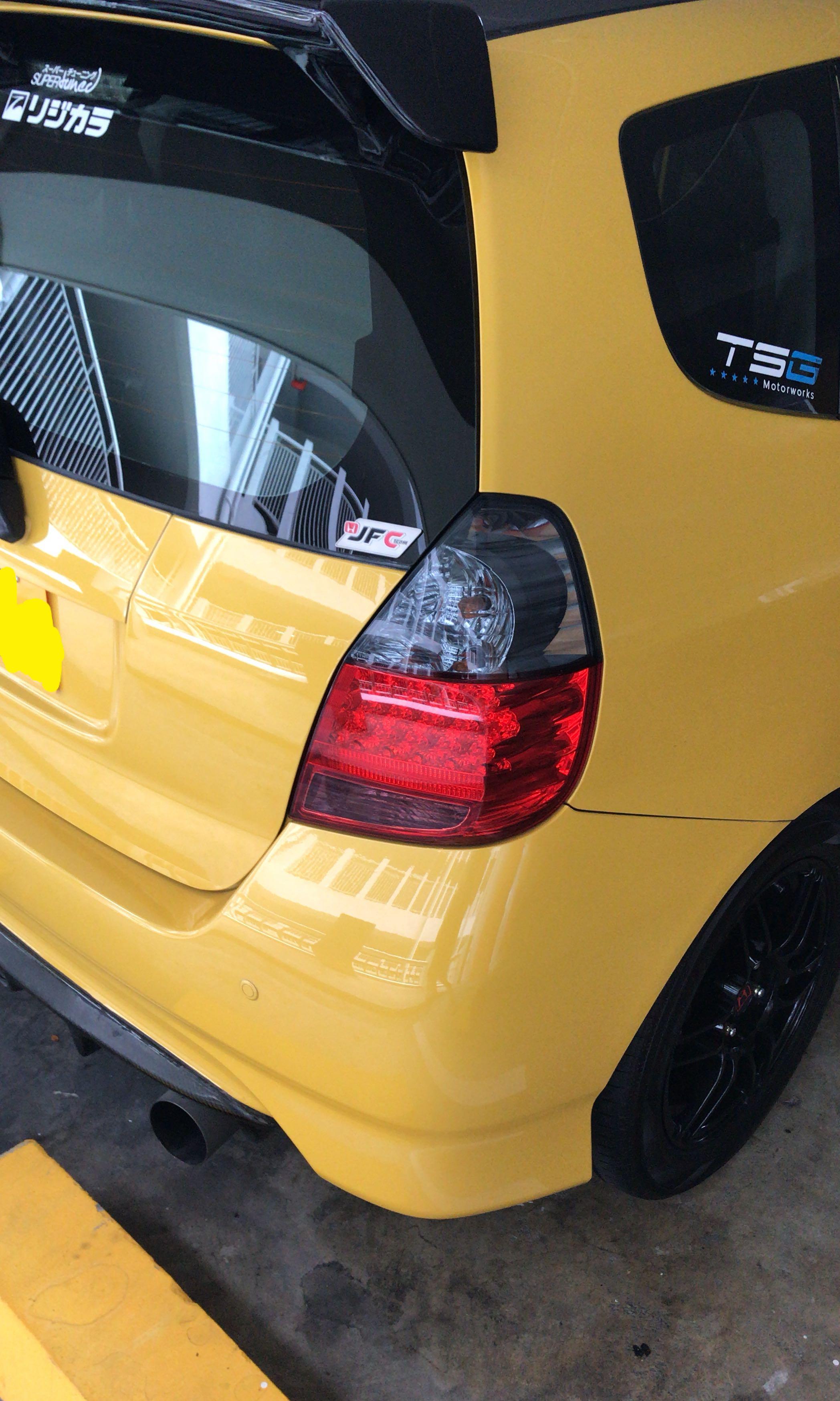 Honda Jazz/Fit Gd1/3 smoked tail lights, Car Accessories, Accessories on  Carousell