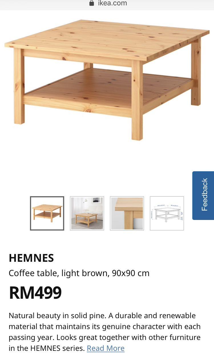 Ikea Hemnes Coffee Table Home Furniture Furniture On Carousell