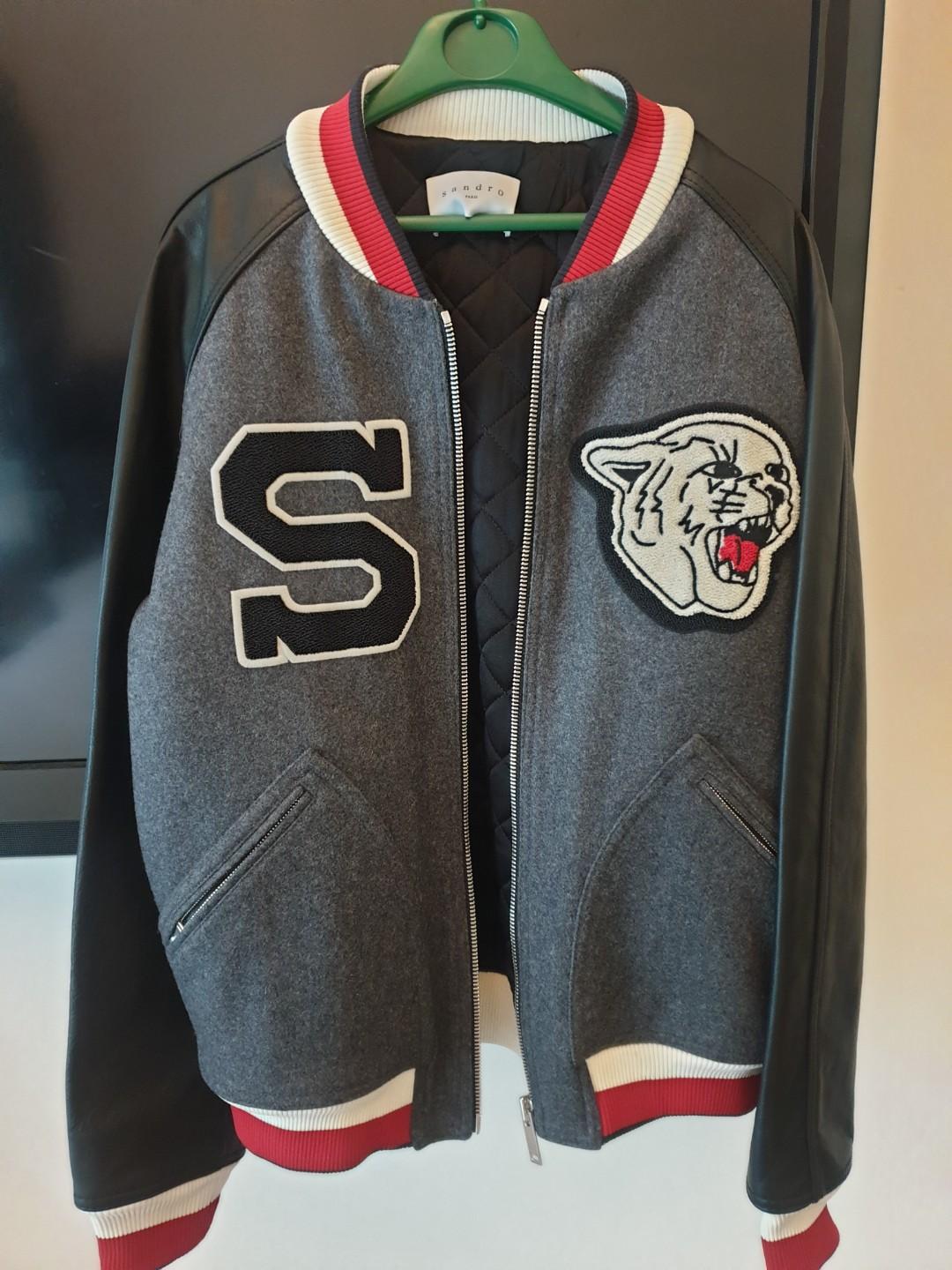 Jacket (Category: Coats, Jackets and Outerwear) located in Singapore. Submitted by harithboboi (Listing ID 234983581, Image 1). Description: Brand :Sando New. Bought in London Leather (arm) Made in Paris Grey/Black No low-ballers.