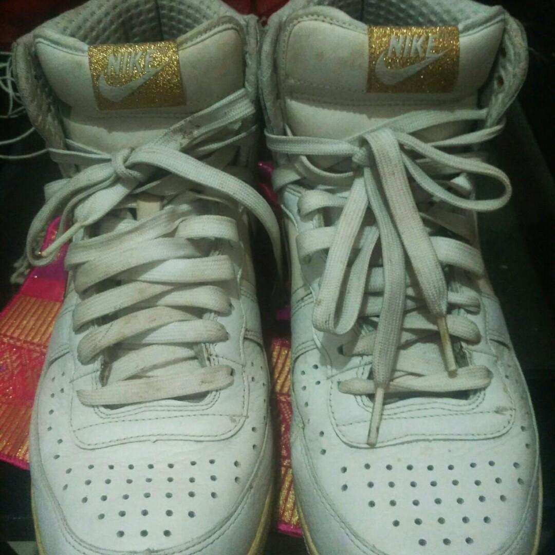 Nike Terminator High White Gold Atmos Japan Original, Fesyen Pria, Sepatu ,  Sneakers di Carousell