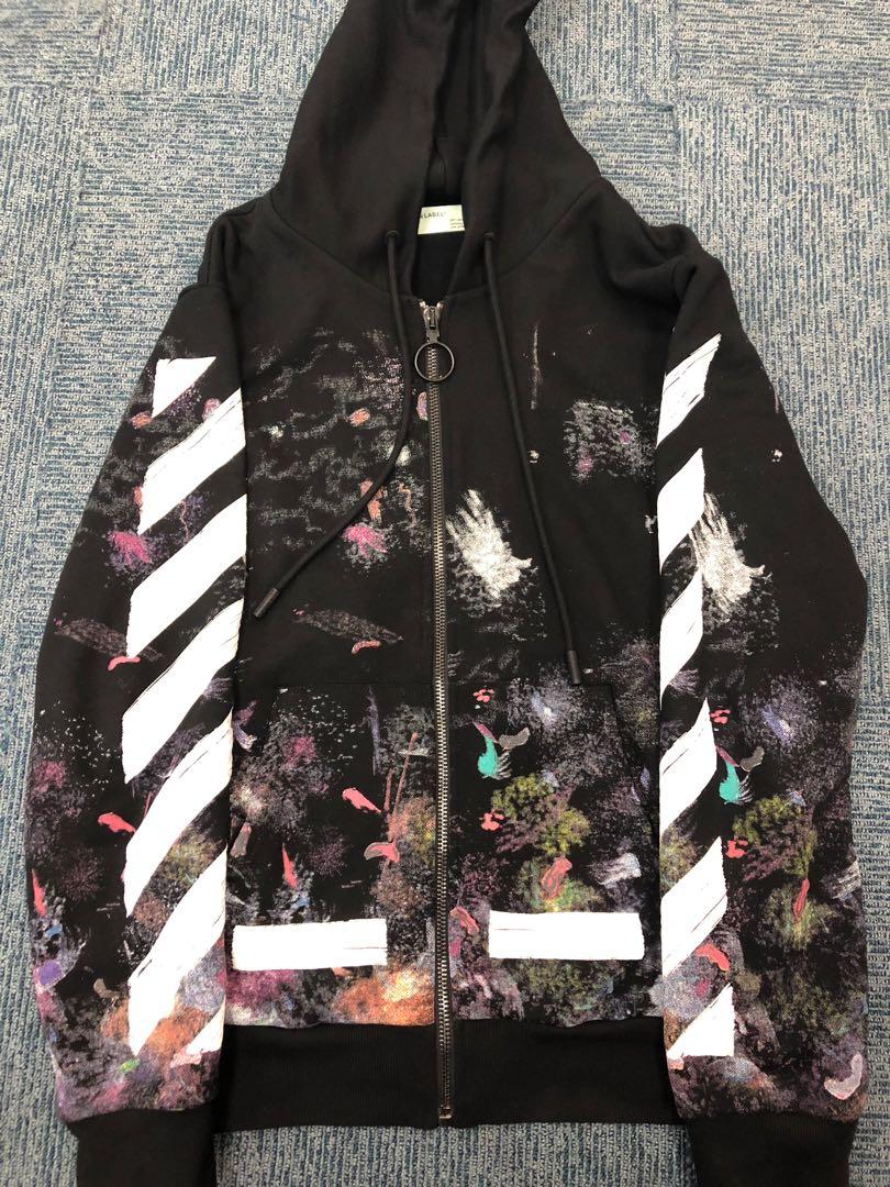 Off white diagonal galaxy hoodie clearance