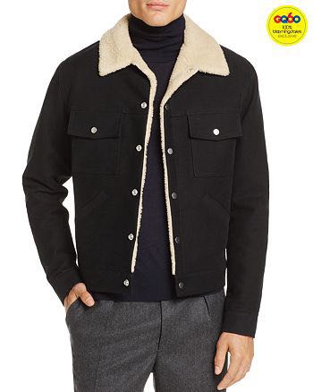 Sandro Shearling Jacket, Men's Fashion, Coats, Jackets and Outerwear on ...
