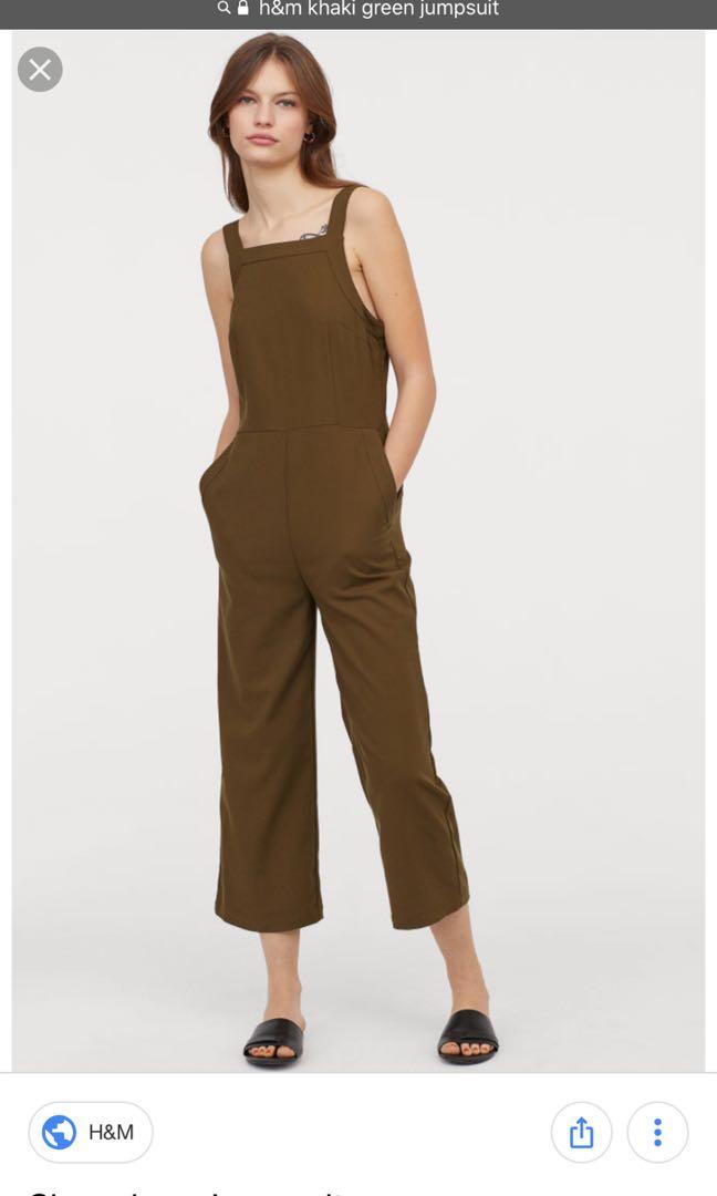 h&m beige jumpsuit