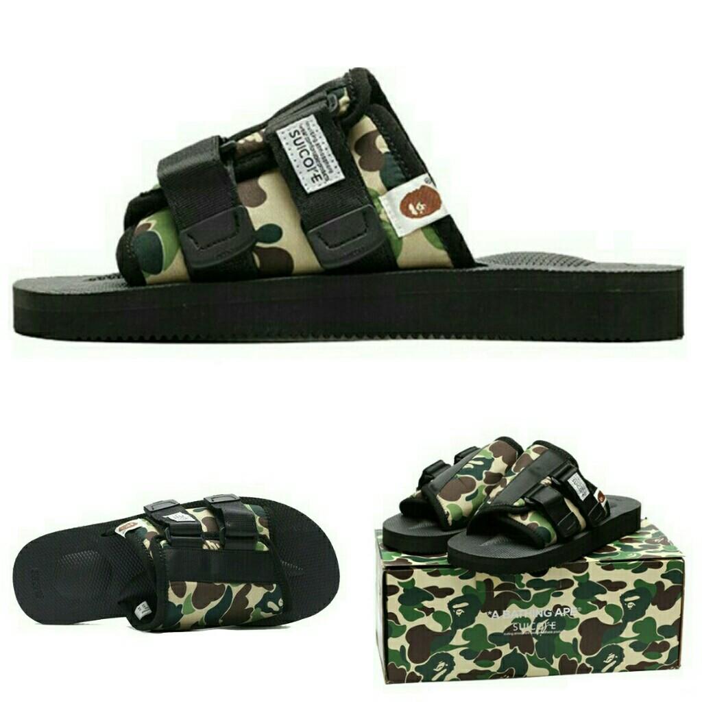 Suicoke X BAPE Camo Slides Men s Fashion Footwear Flipflops and