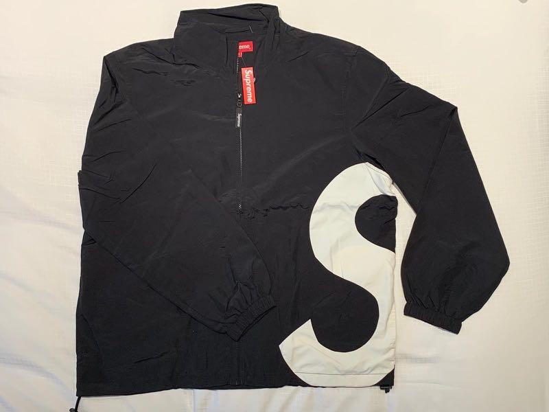 Supreme s logo track jacket, 男裝, 外套及戶外衣服- Carousell