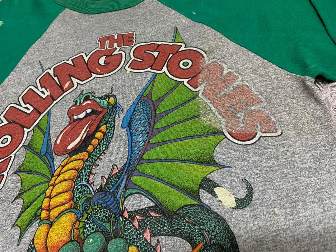 Vintage 80s Rolling Stones 3Q Tee T - Shirt Stadium Tour, Men's