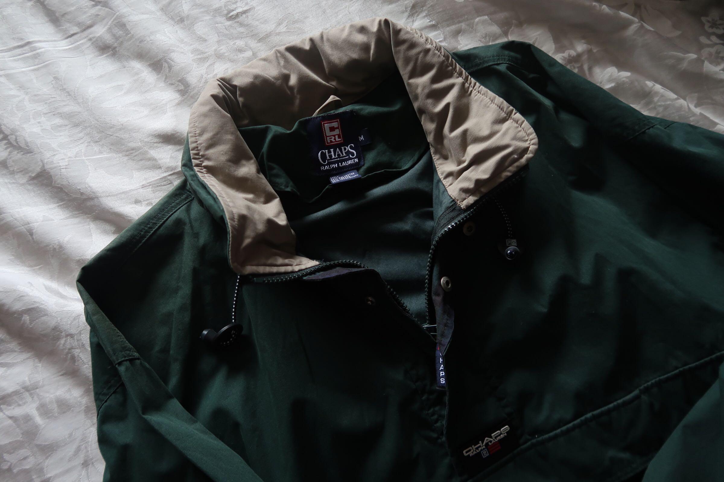 vintage ralph lauren chaps green windbreaker Men s Fashion Tops