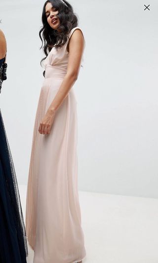 Salmon Orange Light Grey Long Maxi Midi Chiffon Cotton Mix Flowy