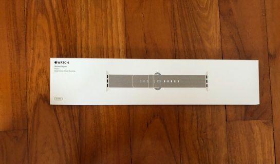 42mm Apple Watch Strap - Woven Nylon (Pearl)