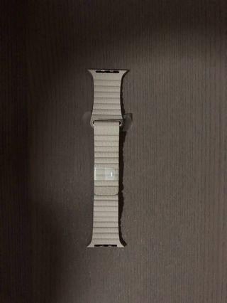 Apple Watch strap 42mm - Stone Grey Leather Loop (M)