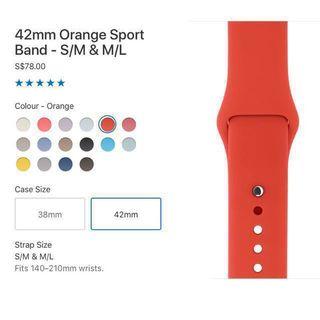 Apple Watch Sport Band 42mm Orange