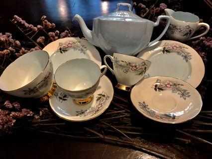 Tea for Two with Apple Blossoms underneath the brilliance of Spring Skies
