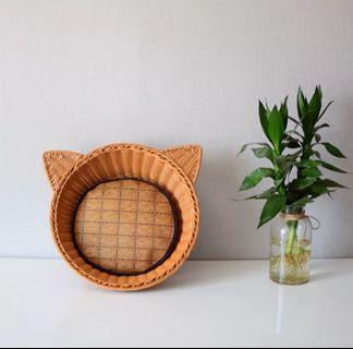 [PO] Rattan Basket with Cushion for Pets