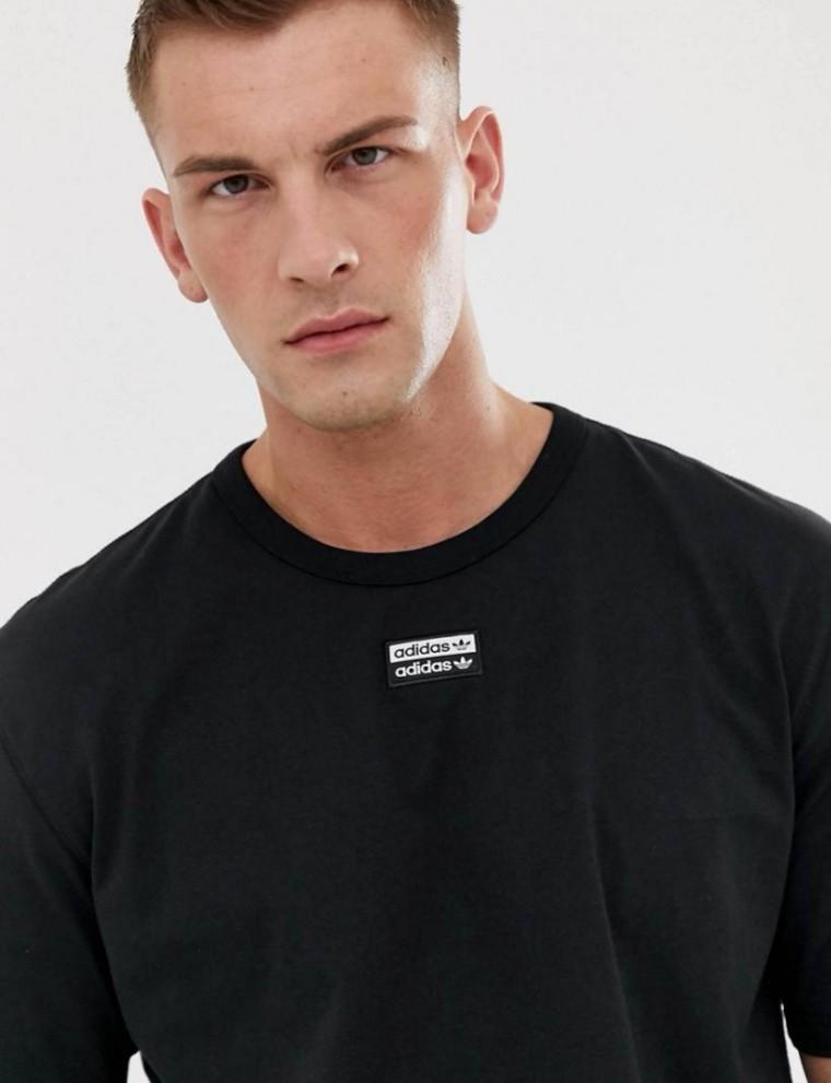 Adidas Originals RYV t-shirt with central logo in black, Men's Fashion ...