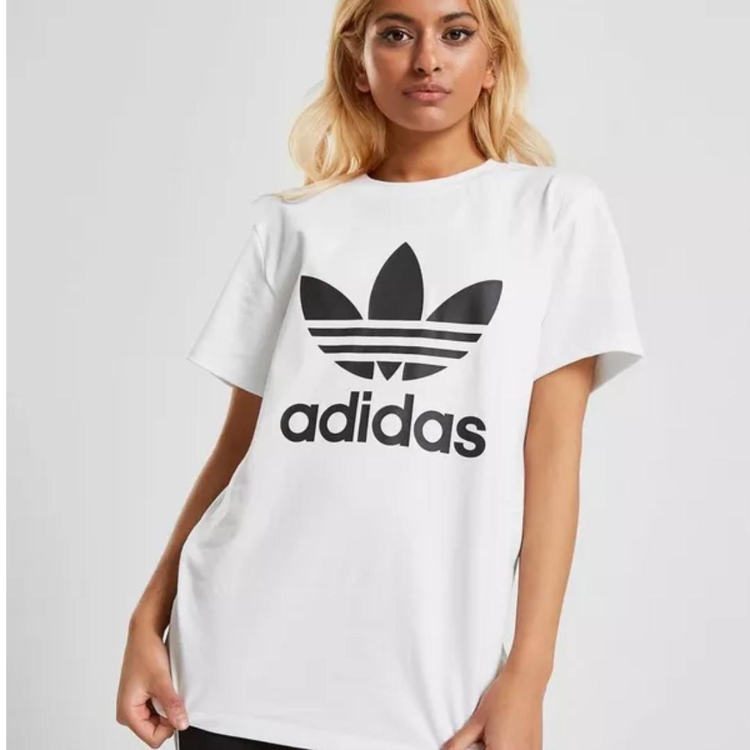 Adidas trefoil boyfriend tee store