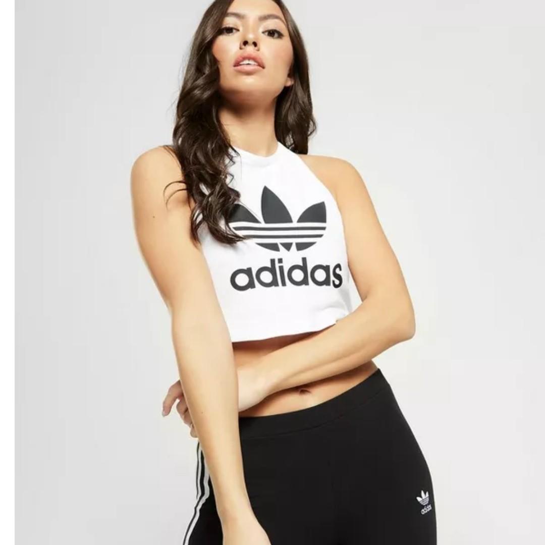 adidas trefoil halter tank top