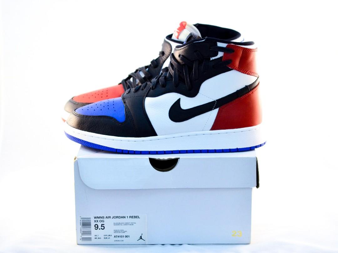 Air Jordan 1 Rebel Top 3, Fesyen Pria, Sepatu , Sneakers di Carousell