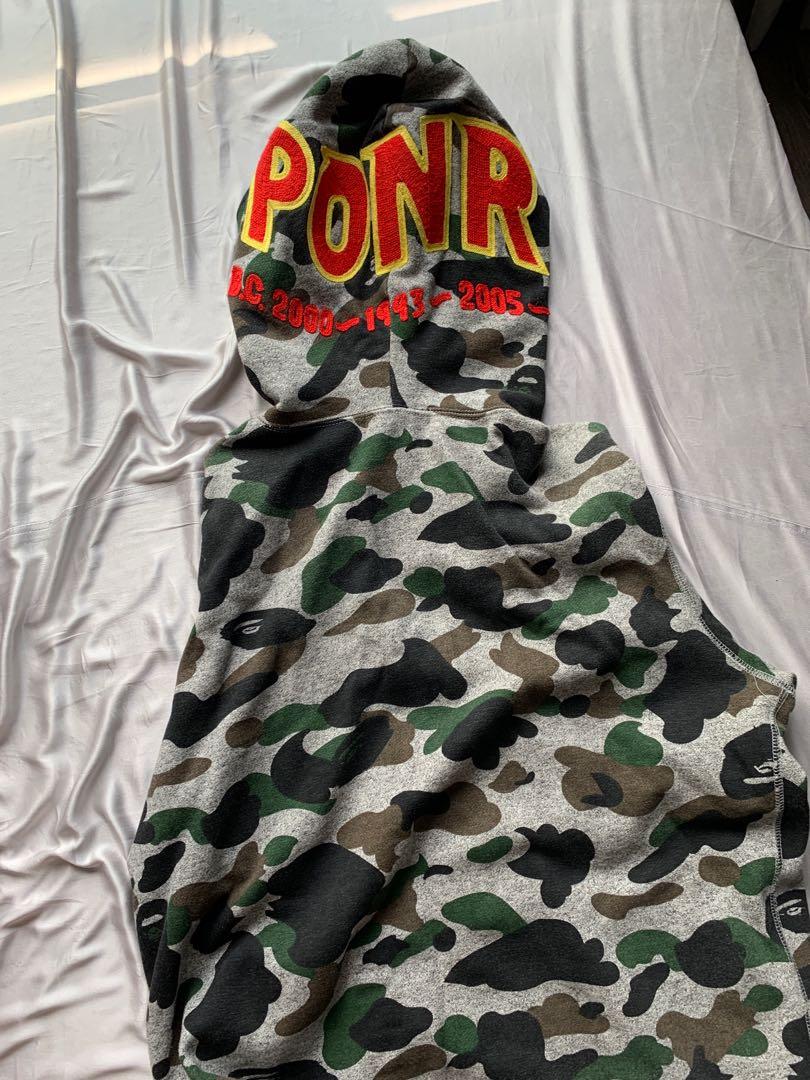 Authentic Bape PONR shark hoodie grey, Men's Fashion, Tops u0026 Sets, Hoodies  on Carousell