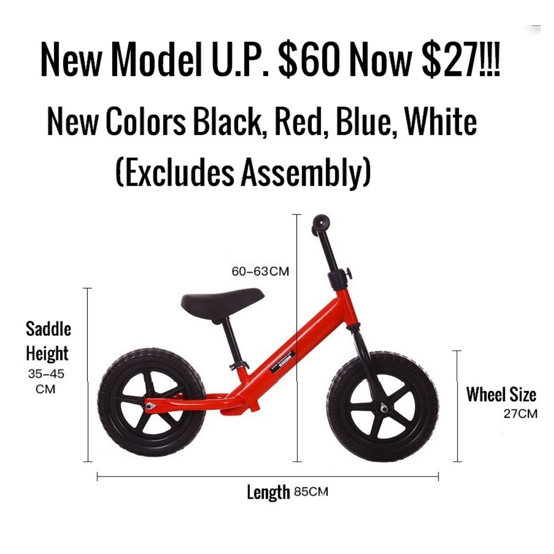 Balance Bike Budget Striker Push Bike Red Color Not strider push