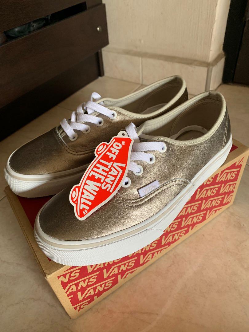 LIMITED EDITION WHITE GOLD VANS SHOES 