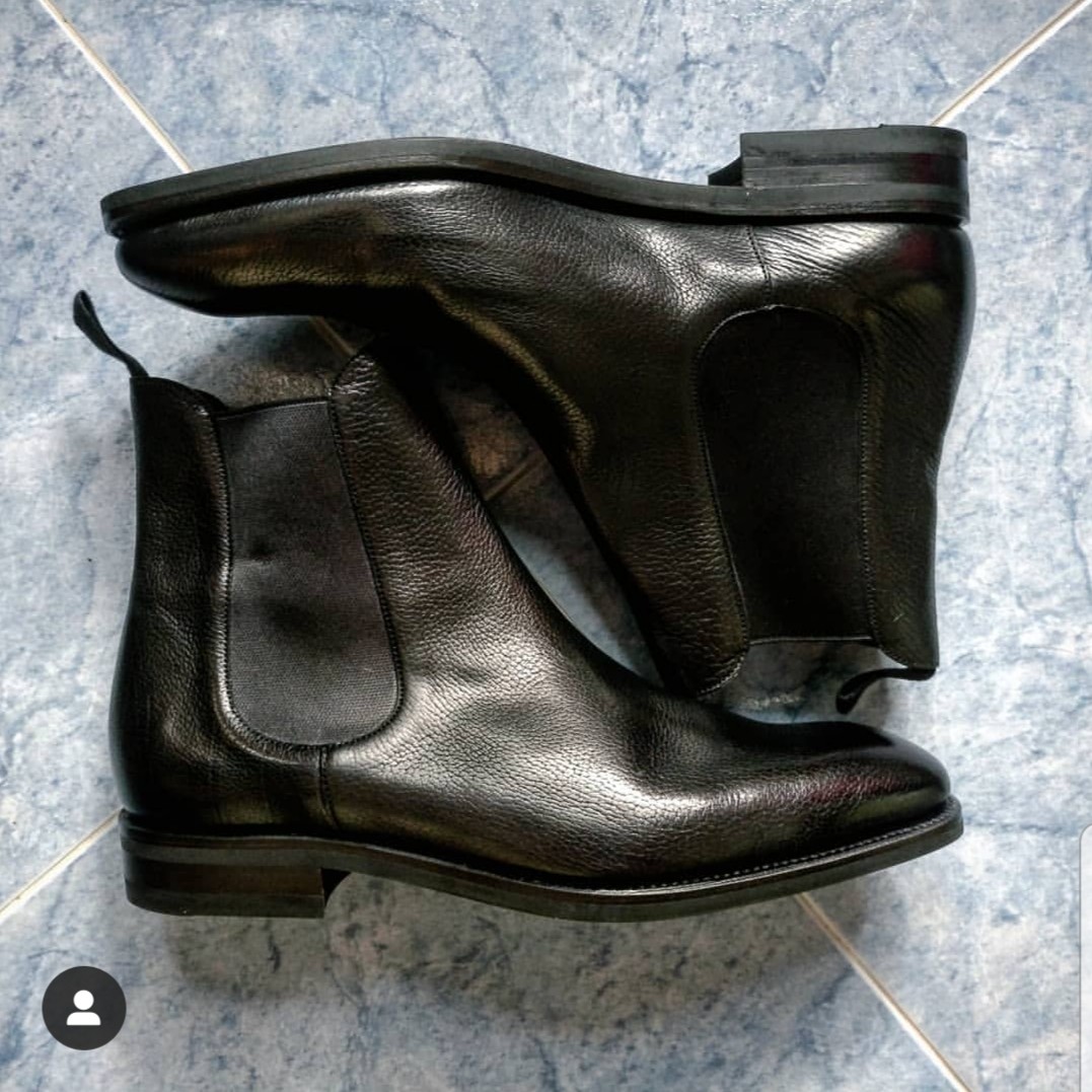 Carmina chelsea boots in Black Lama Calf Men s Fashion Footwear