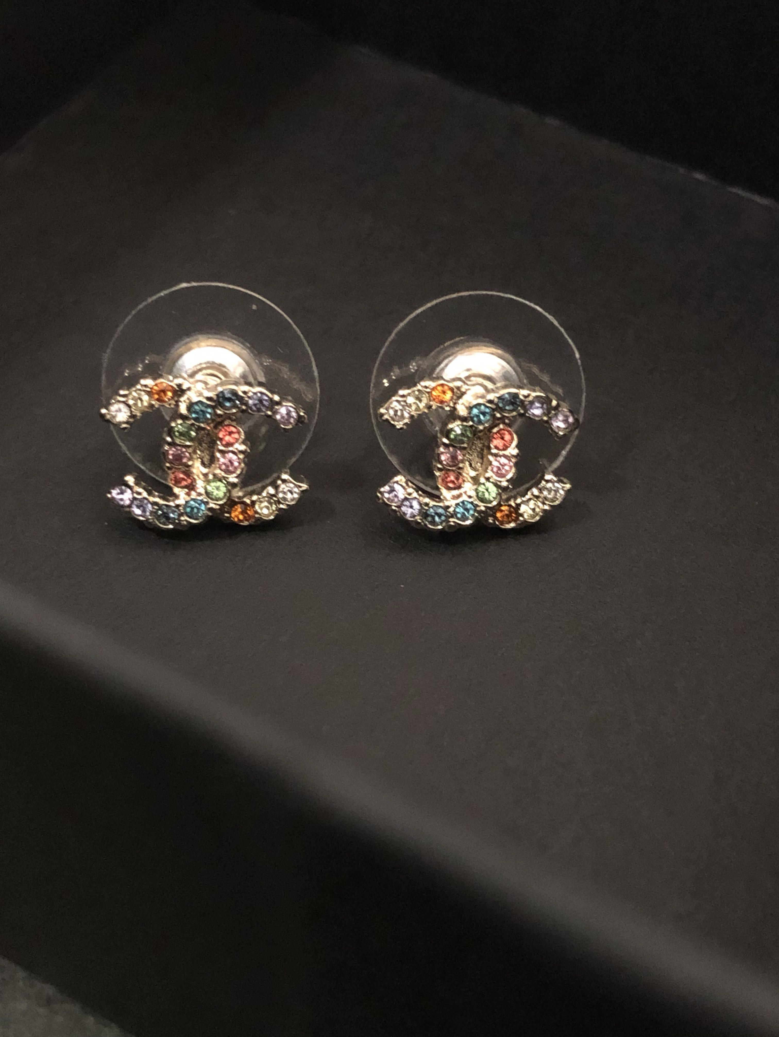 Rainbow chanel clearance earrings