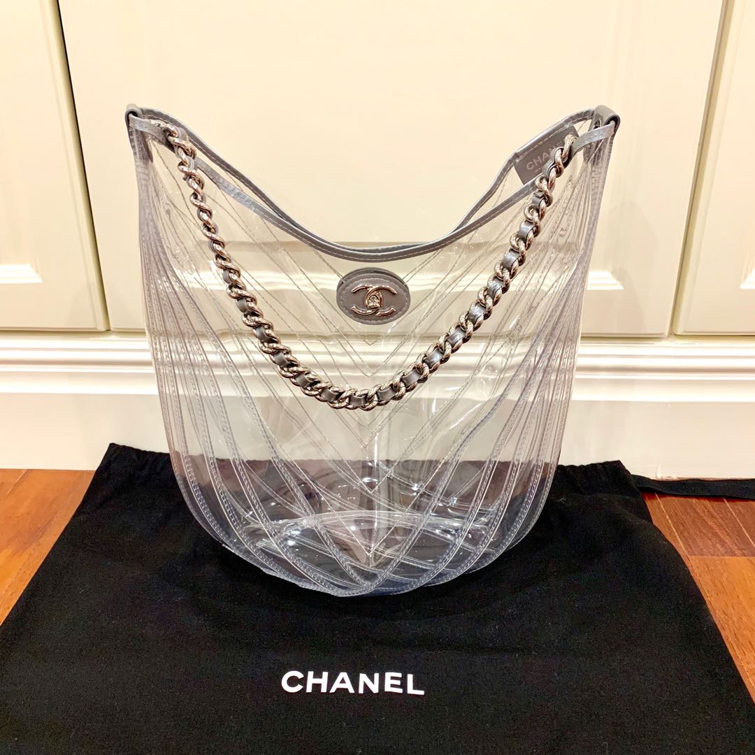 Chanel Transparent Teardrop Hobo Handbag