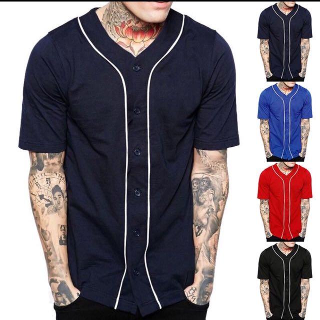 baseball button shirt