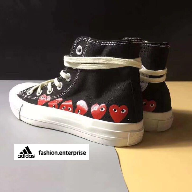 Converse X Cdg Play Multi Heart (High), Men's Fashion, Footwear, Sneakers  on Carousell