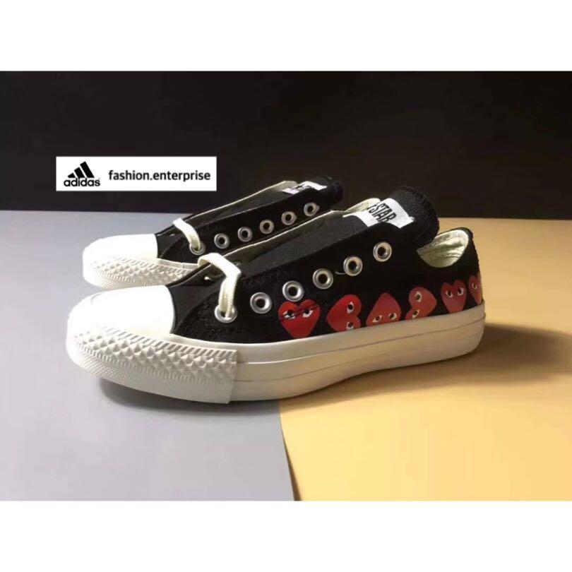 cdg converse multi heart black