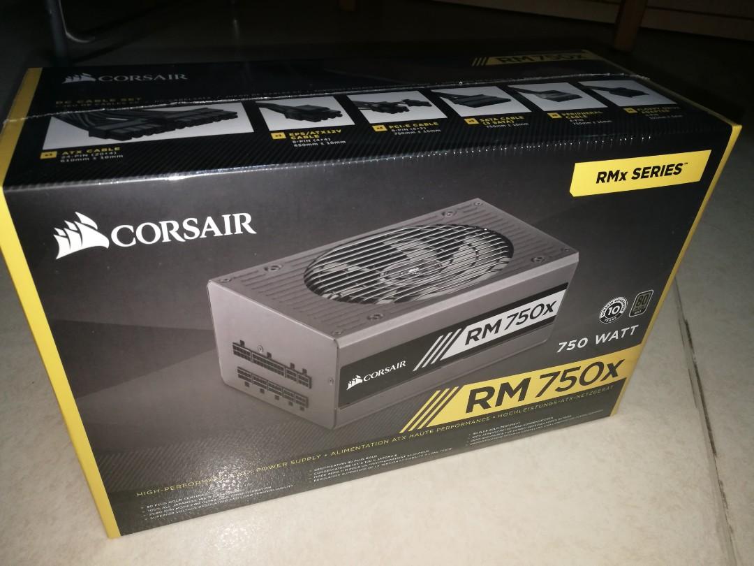 Cosair RM750x Power Supply, Computers & Tech, Parts & Accessories ...
