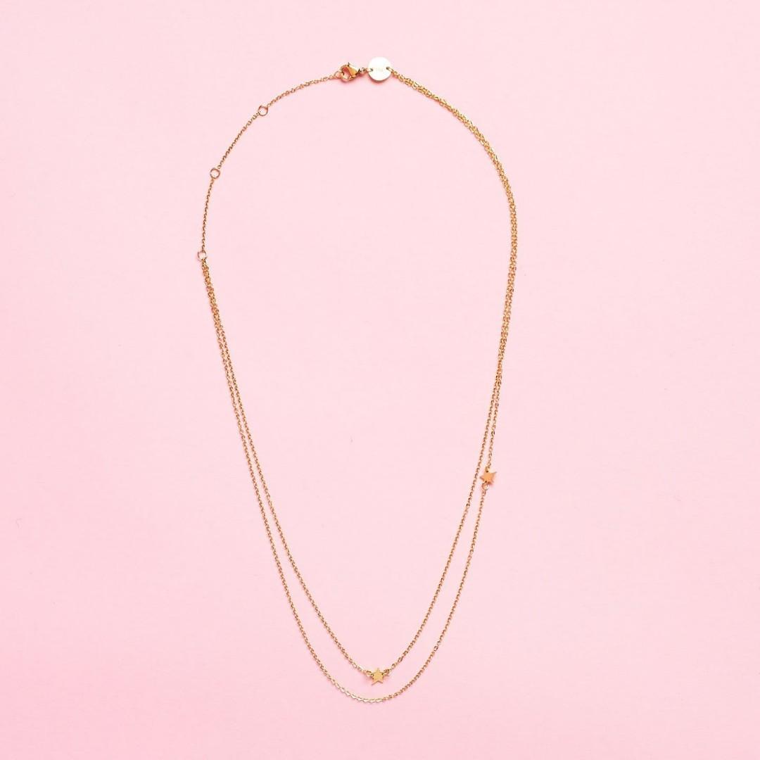 Dainty Jennifer Zeuner Star Double Necklace