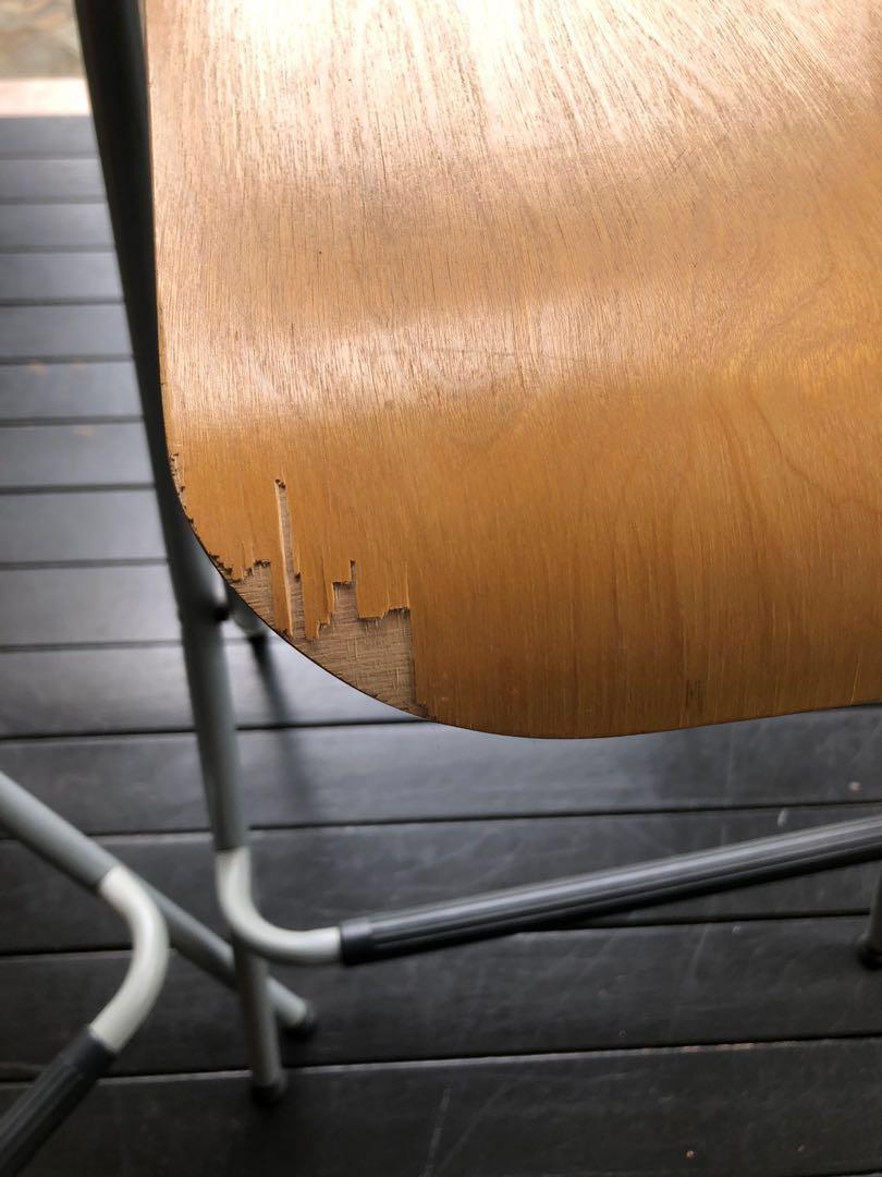 Folding barstools / counter high chairs natural wood color, Furniture