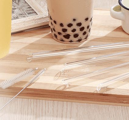 Glass Straws Pack (incl Bubble Tea Straw)