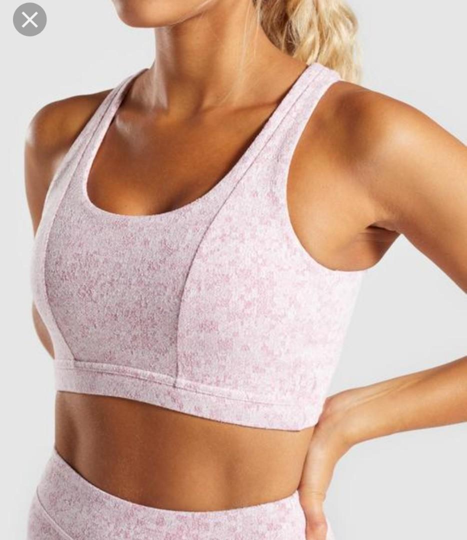 pink gym bra