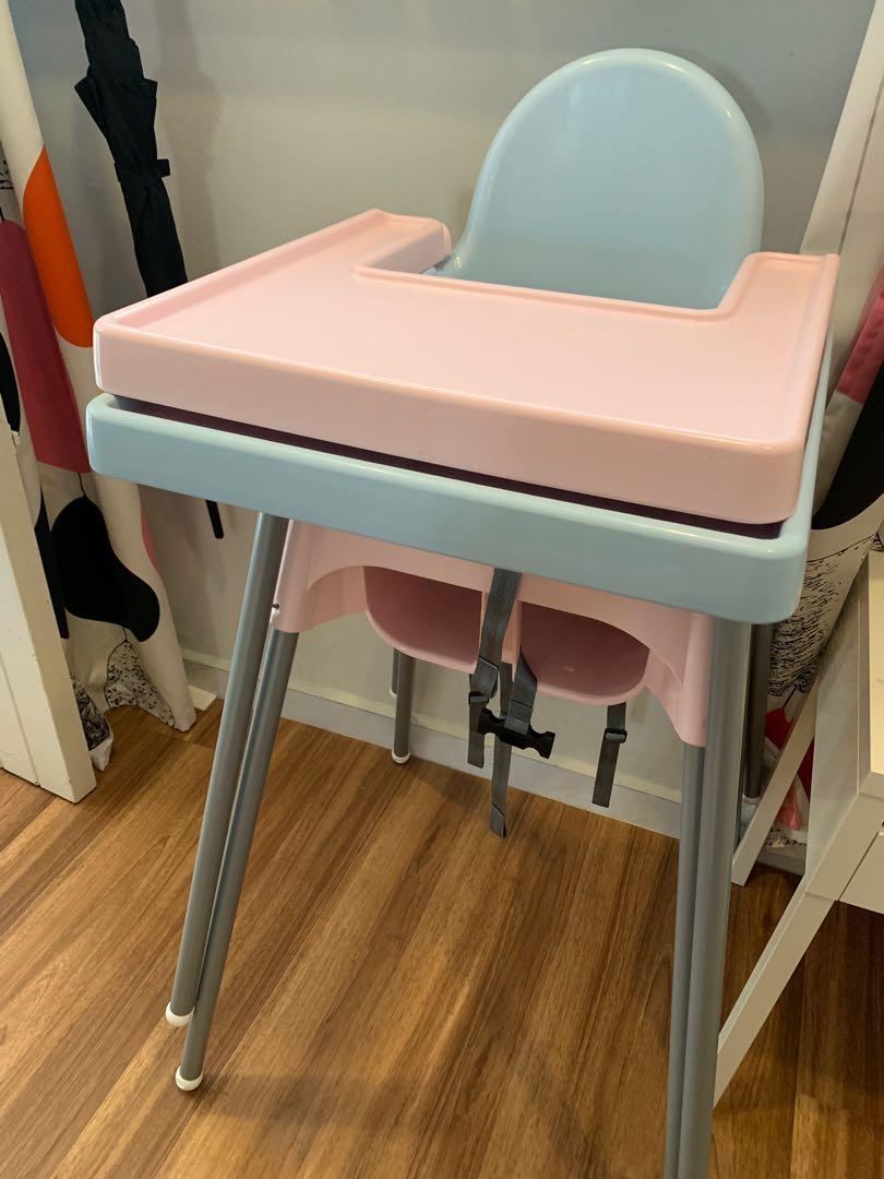 blue ikea high chair