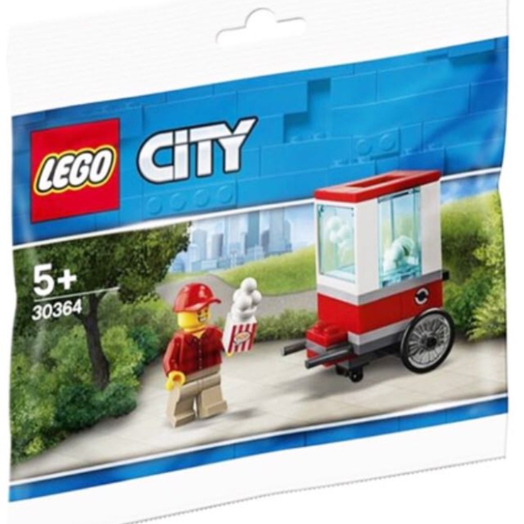 Lego City Popcorn Cart Minifigure Set 43 Pc Legoland Coupon Sealed Polybag New