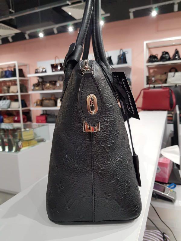 Louis Vuitton Black Leather Monogram Lockit Revaluation Bag rt. $3,800