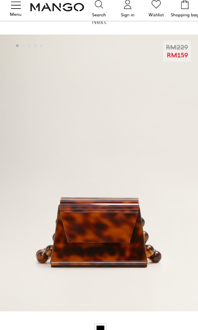 Mango shop methacrylate bag