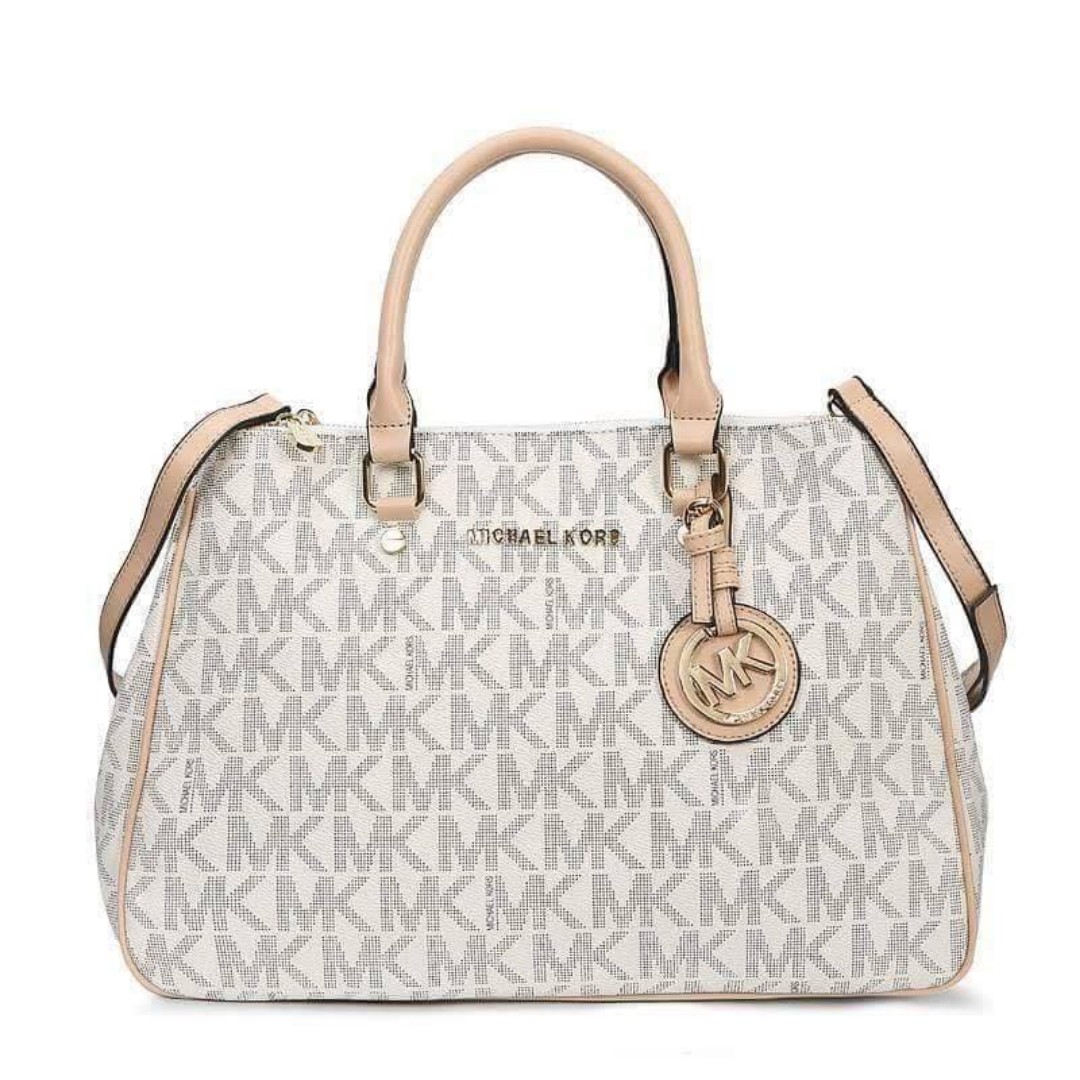 mk sling bag white