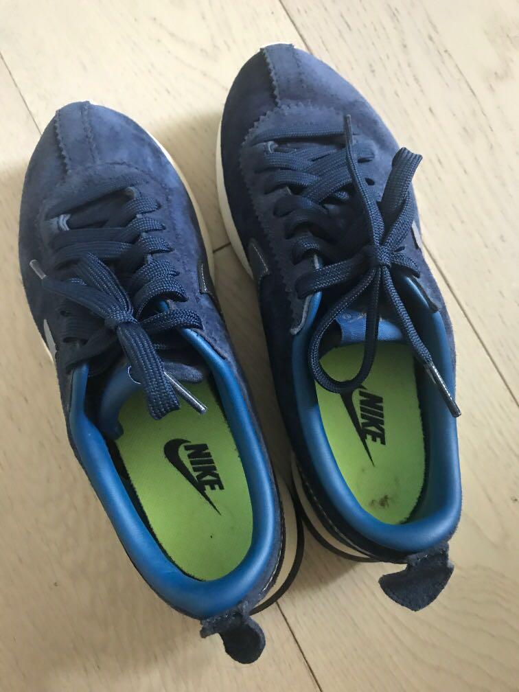 nike cortez navy blue suede