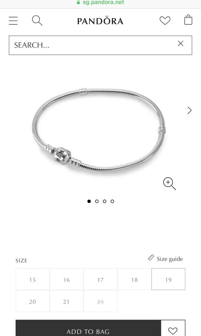 Pandora Bracelet size 19, Women's 