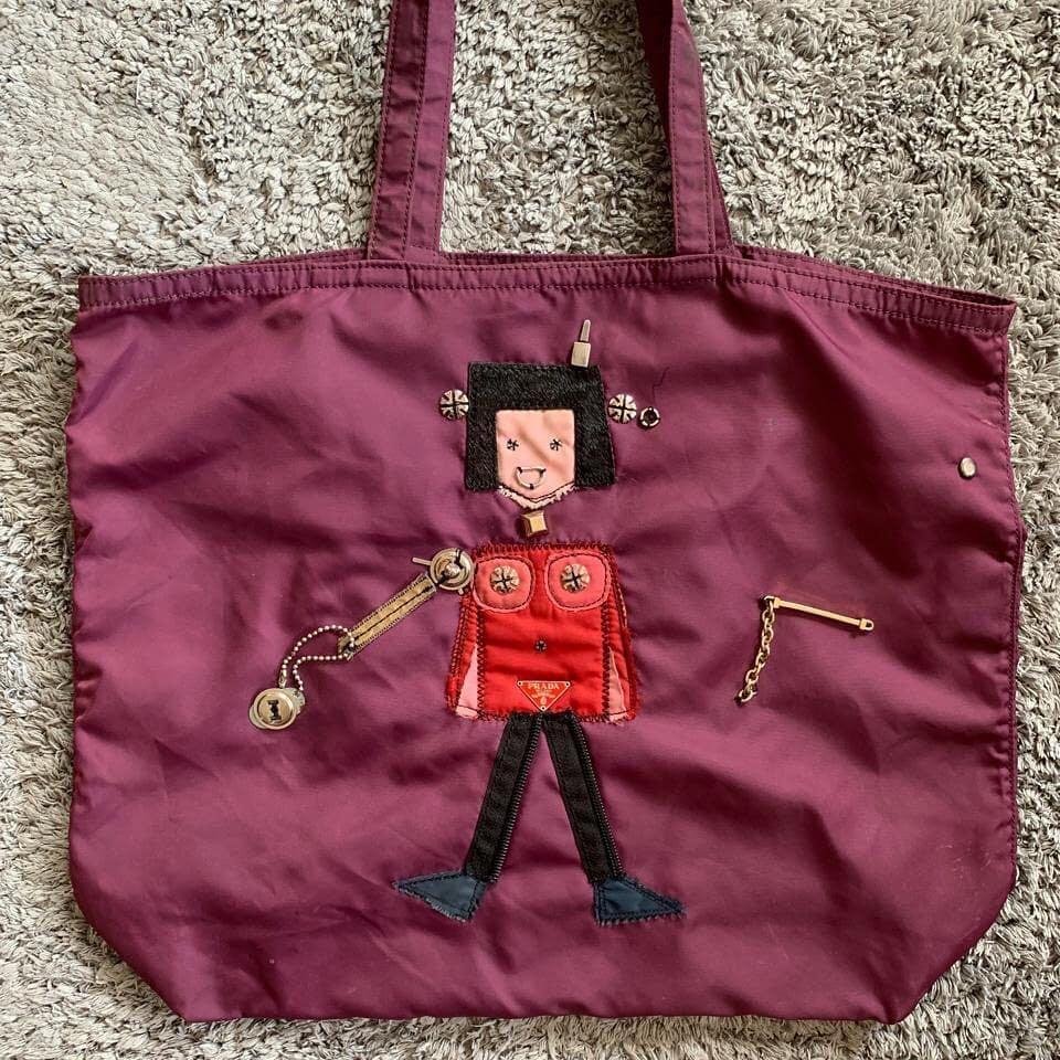 Prada robot tote bag best sale