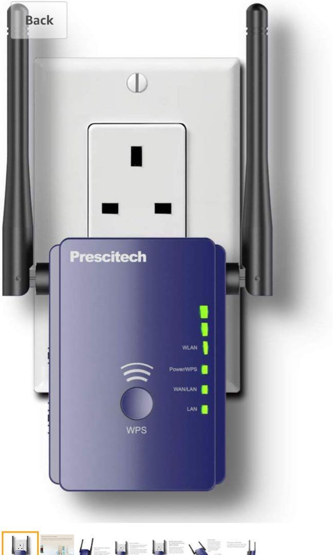 Prescitech Coredy N300 Mini WiFi Range Extender Wireless Repeater Internet Signal Booster with 2