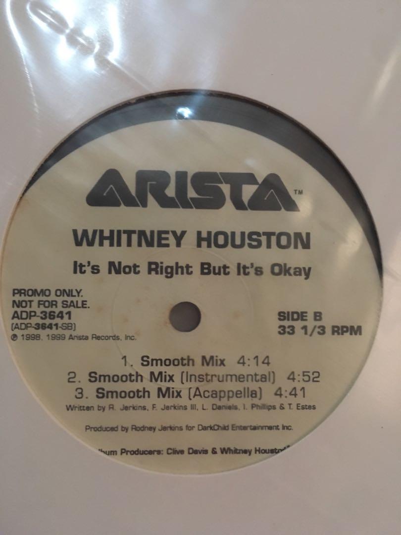 Promo 1st press Whitney Houston - It's Not Right But It's ...