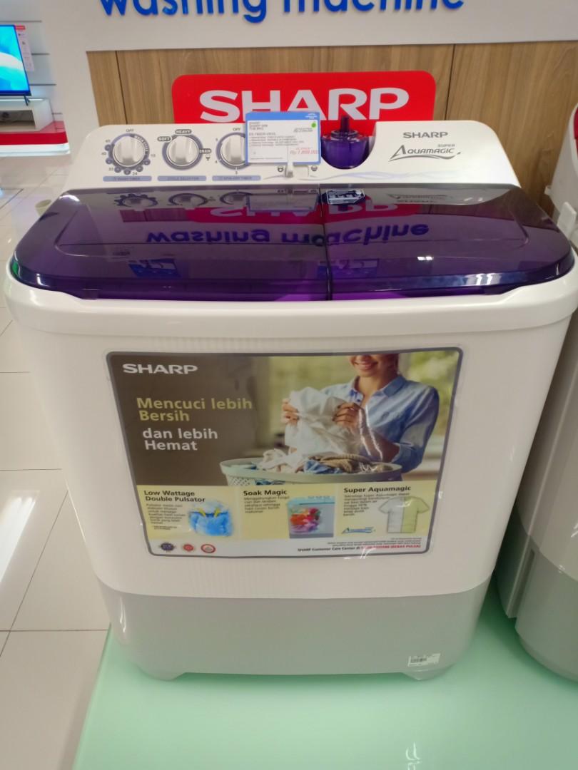 Promo Kredit Mesin Cuci Sharp Es T85cr Vk 8kg 2tab Dp Bunga 0 Gratis 2x Cicil Elektronik Lainnya Di Carousell