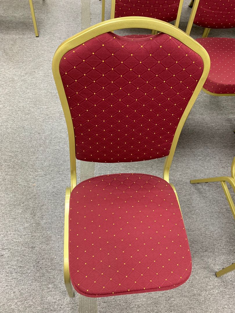 Stackable Red banquet chairs for restaurants, Furniture & Home Living