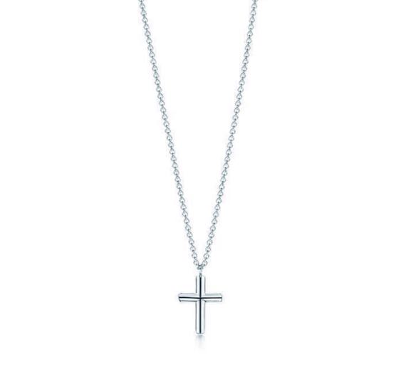 Tiffany and co cross necklace on sale