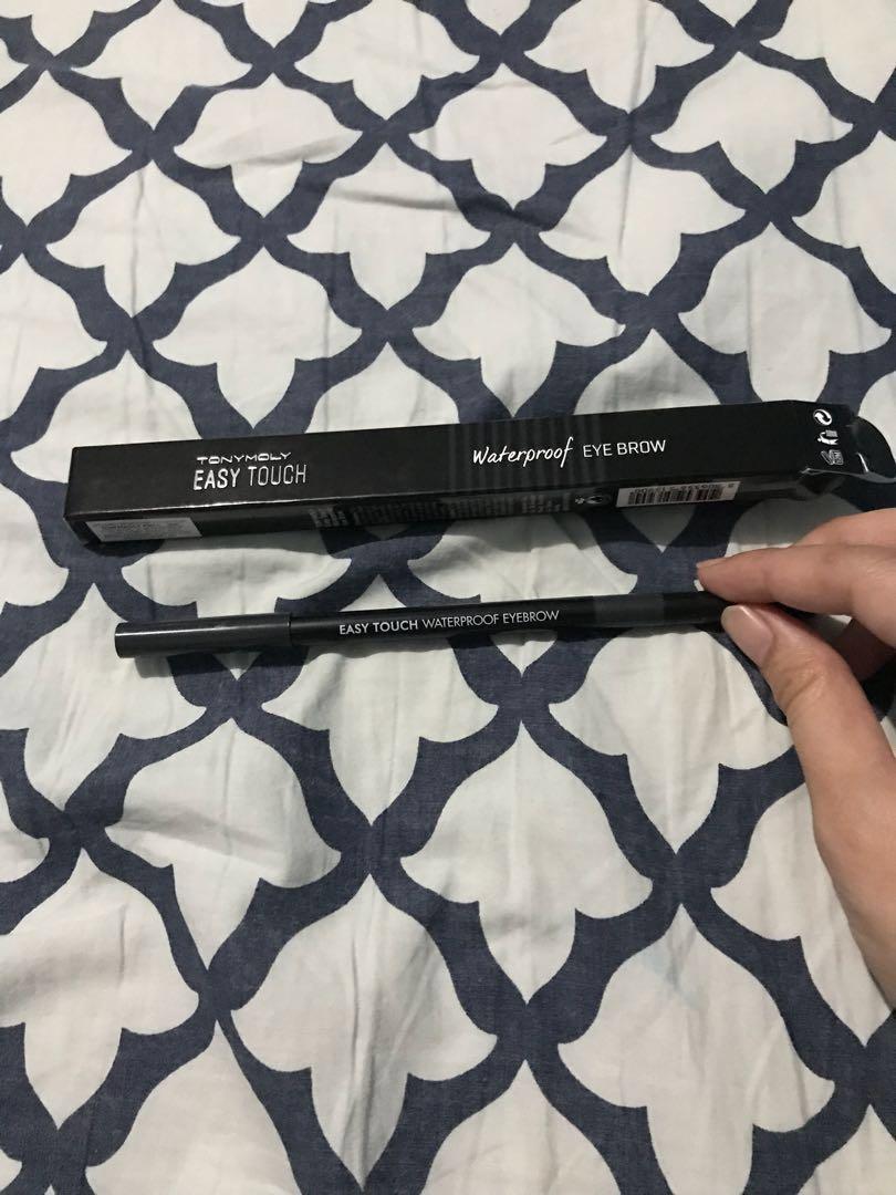 Tony Moly Easy Touch Waterproof Eyebrow 03 (Category: Face Care) located in Muntinlupa City. Submitted by thethriftyst0re (Listing ID 194147447, Image 1). Description: Bought yesterday for PHP295 at Tony Moly Store. I realized I have too much eyebrow pencil. Used only once. As in super bago pa. Very waterproof/sweatproof and stays all day on your brows. No need to retouch. Shade is grayblack/03. free shipping na po. Thanks!.