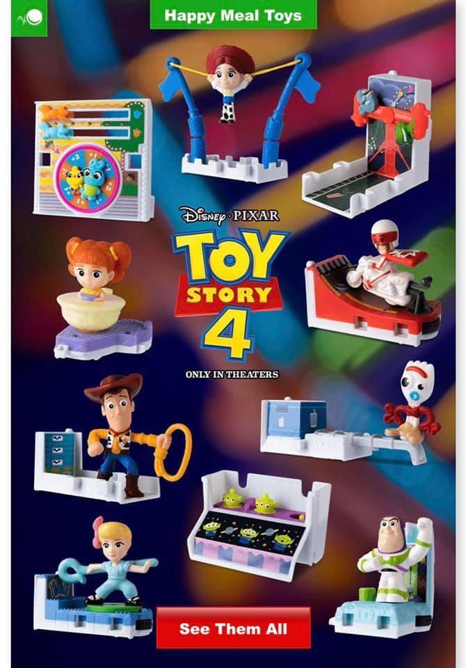 Toy story 4 shop characters mcdonalds
